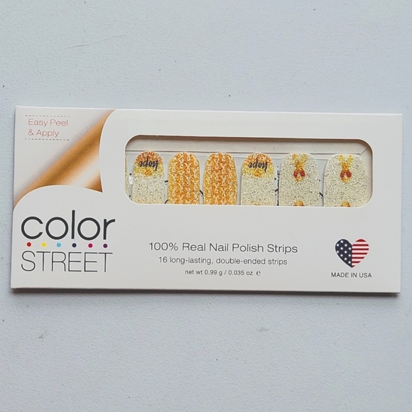Color Street Hope, Love, Cure Real Nail Polish Strips 16 Strips NEW - Picture 1 of 9